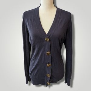 Tory Burch Simone Cardigan with Gold Buttons Sz L